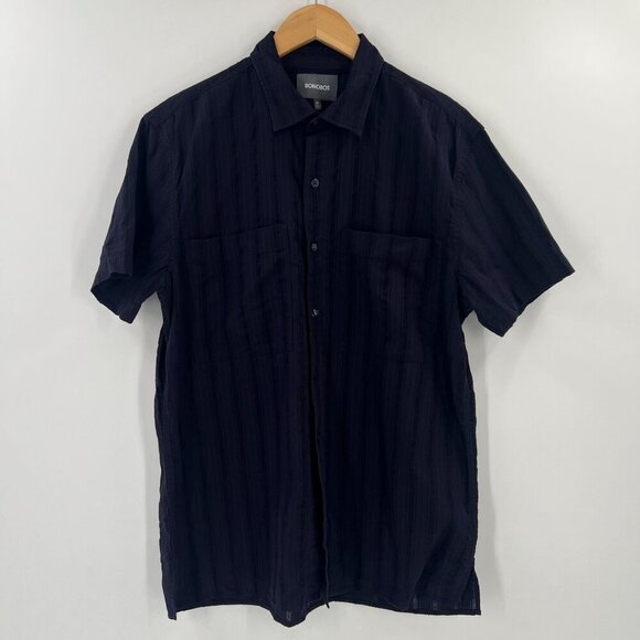 Bonobos Other - Bonobos Medium Tailored‎ Shirt Blue Woven Texture Summer Resort Smart Casual
